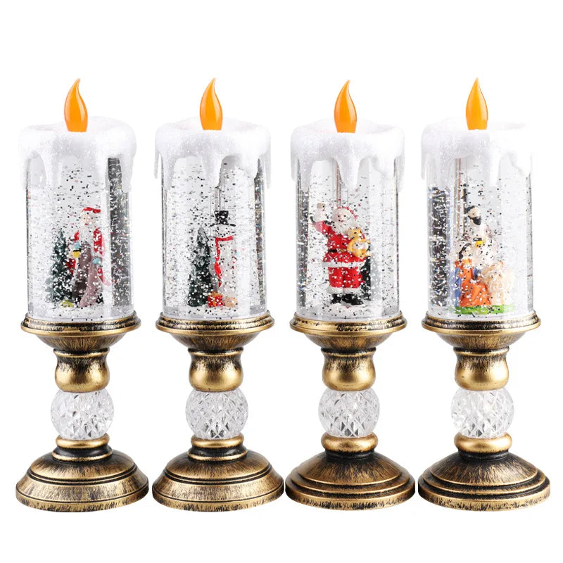 Christmas decorations: candles,