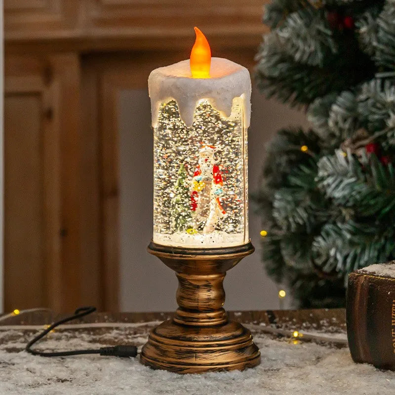 Christmas decorations: candles,