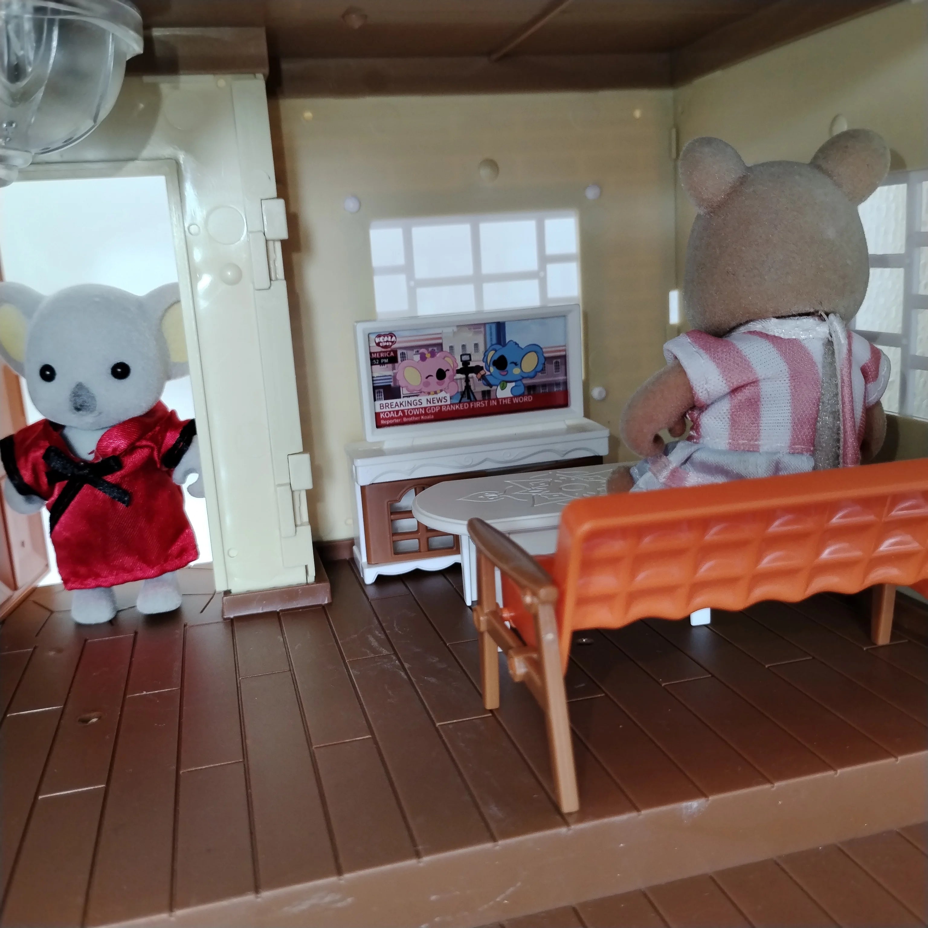 Two-story Dollhouse With Stair kitchen bathroom