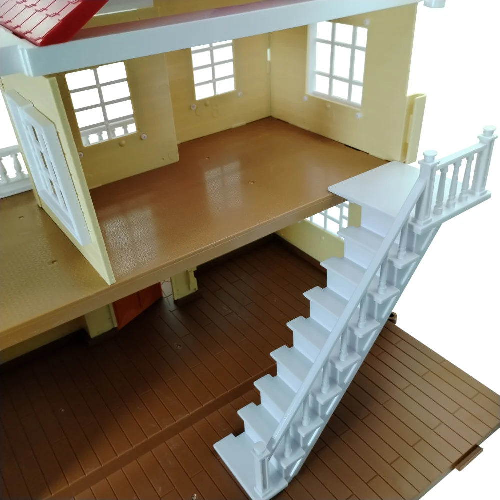 Two-story Dollhouse With Stair kitchen bathroom