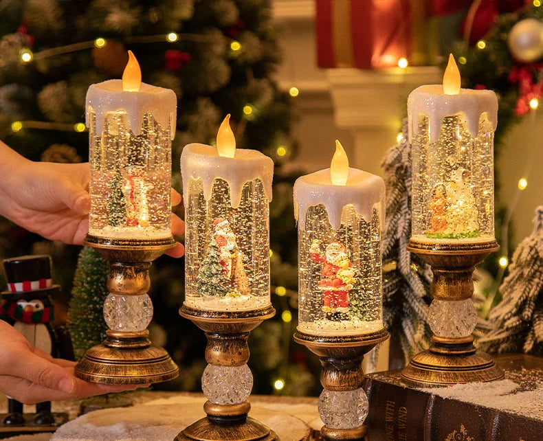 Christmas decorations: candles,