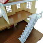 Two-story Dollhouse With Stair kitchen bathroom