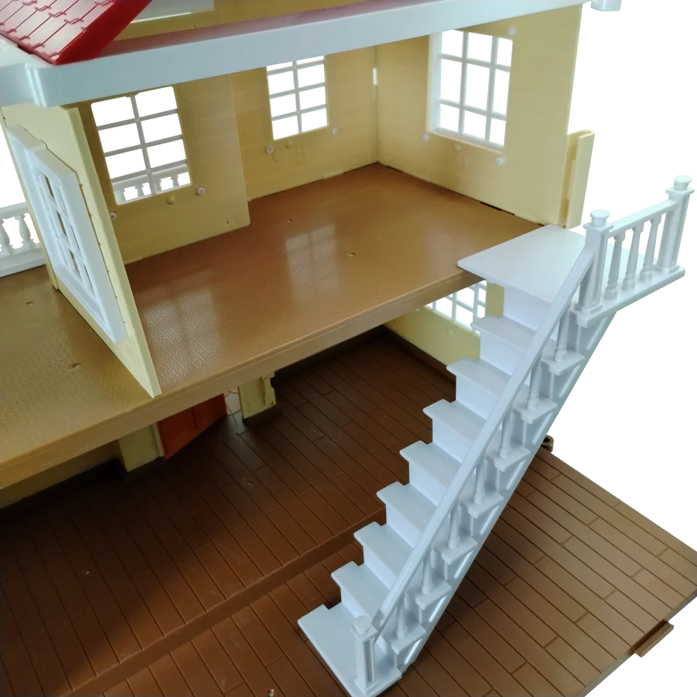 Two-story Dollhouse With Stair kitchen bathroom