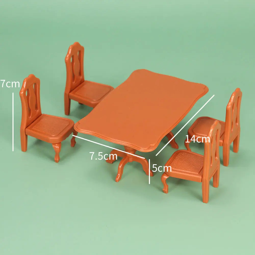 Two-story Dollhouse With Stair kitchen bathroom