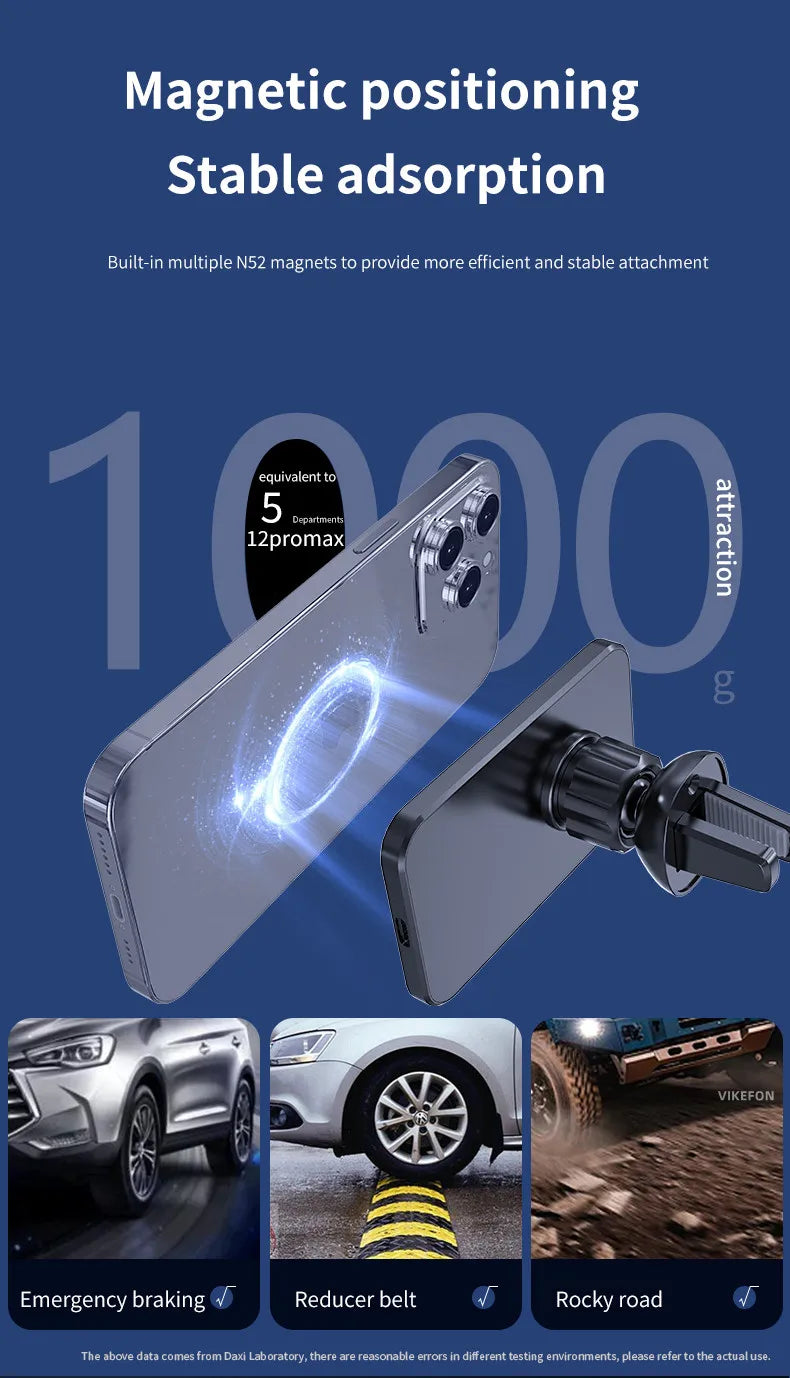 30W Magnetic Car Wireless Charger For iPhone