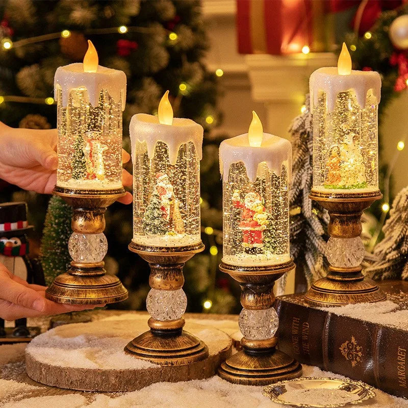 Christmas decorations: candles,