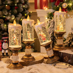 Christmas decorations: candles,