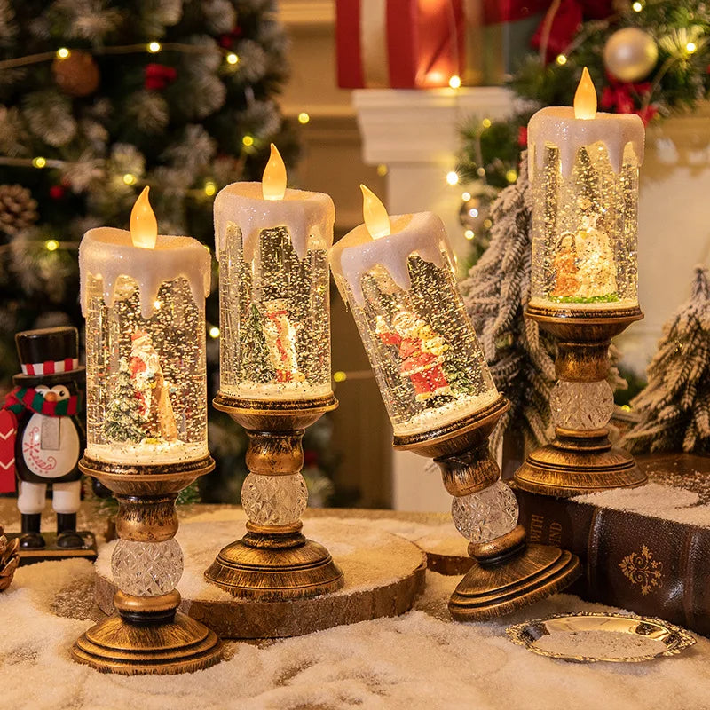 Christmas decorations: candles,