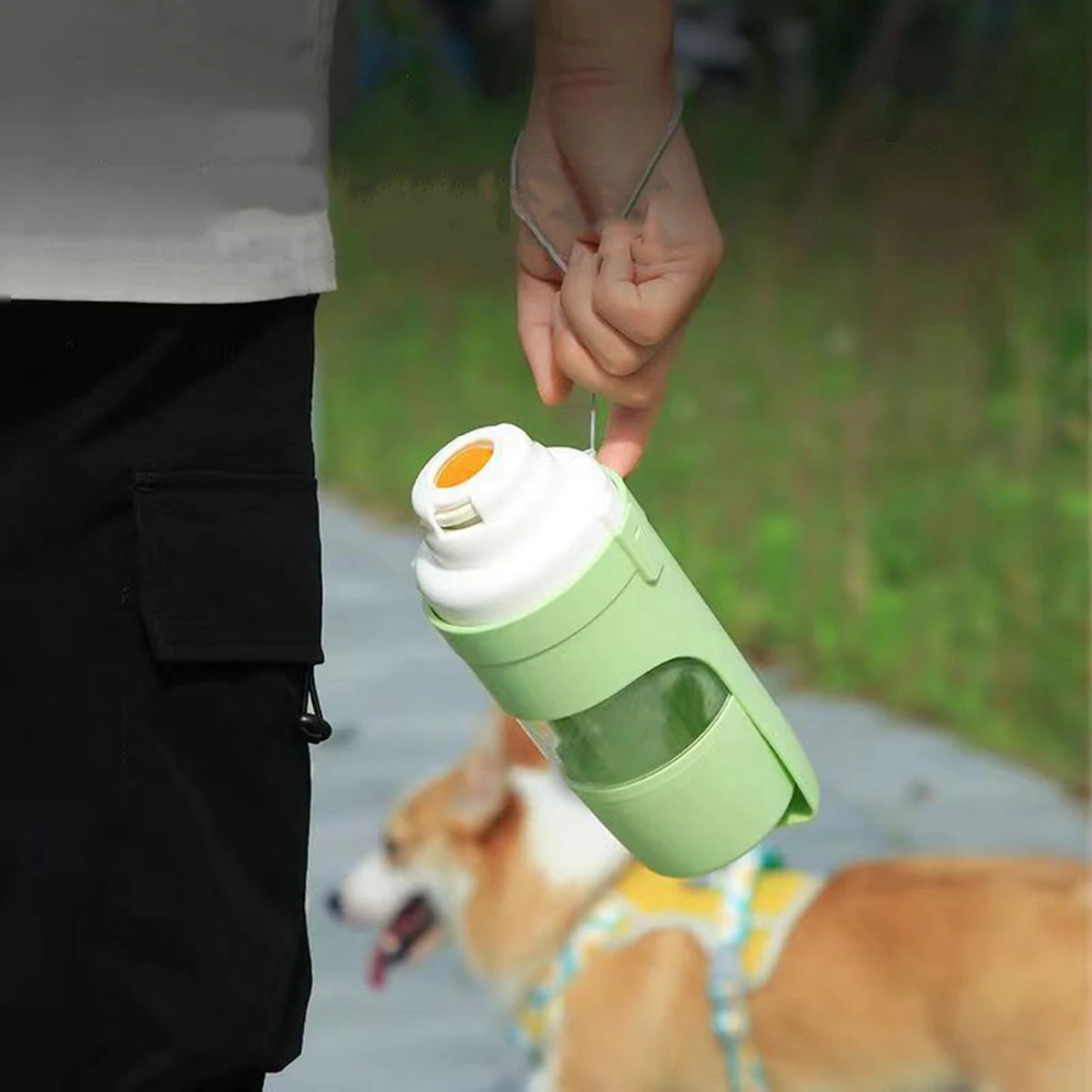 Portable Dog Cat Water Bottle with Storage Food and Water