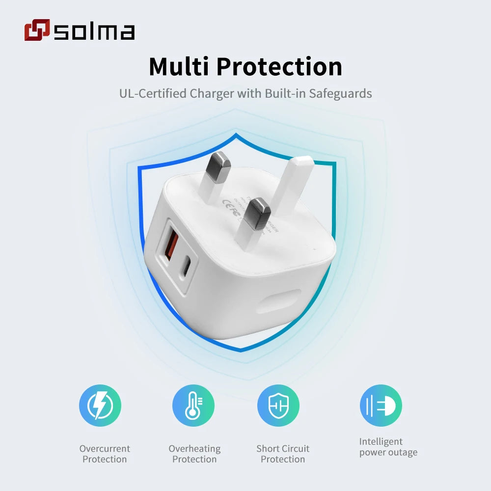 PD+USB Charger Charge For Mobile Phone Plug Charging Adapter