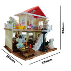 Two-story Dollhouse With Stair kitchen bathroom