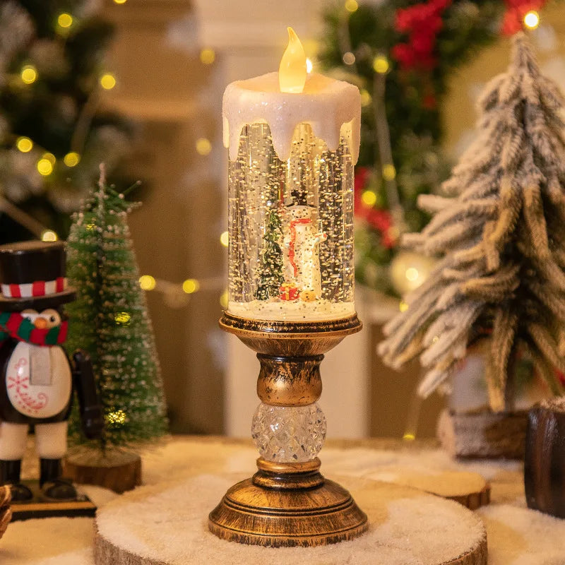 Christmas decorations: candles,