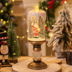 Christmas decorations: candles,
