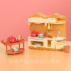 Two-story Dollhouse With Stair kitchen bathroom