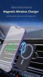 30W Magnetic Car Wireless Charger For iPhone