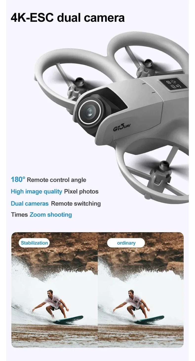 Drones GT3 GPS 8K Professional HD 180° Dual Cameras
