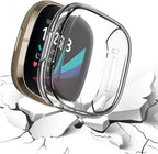 Full Screen Protector Case For Fitbit Versa 4 Soft TPU Screen Protector Cover For Fitbit Versa 3/Sense/Sense 2 Protective Cover