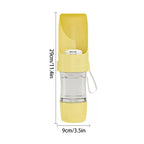 Portable Dog Cat Water Bottle with Storage Food and Water