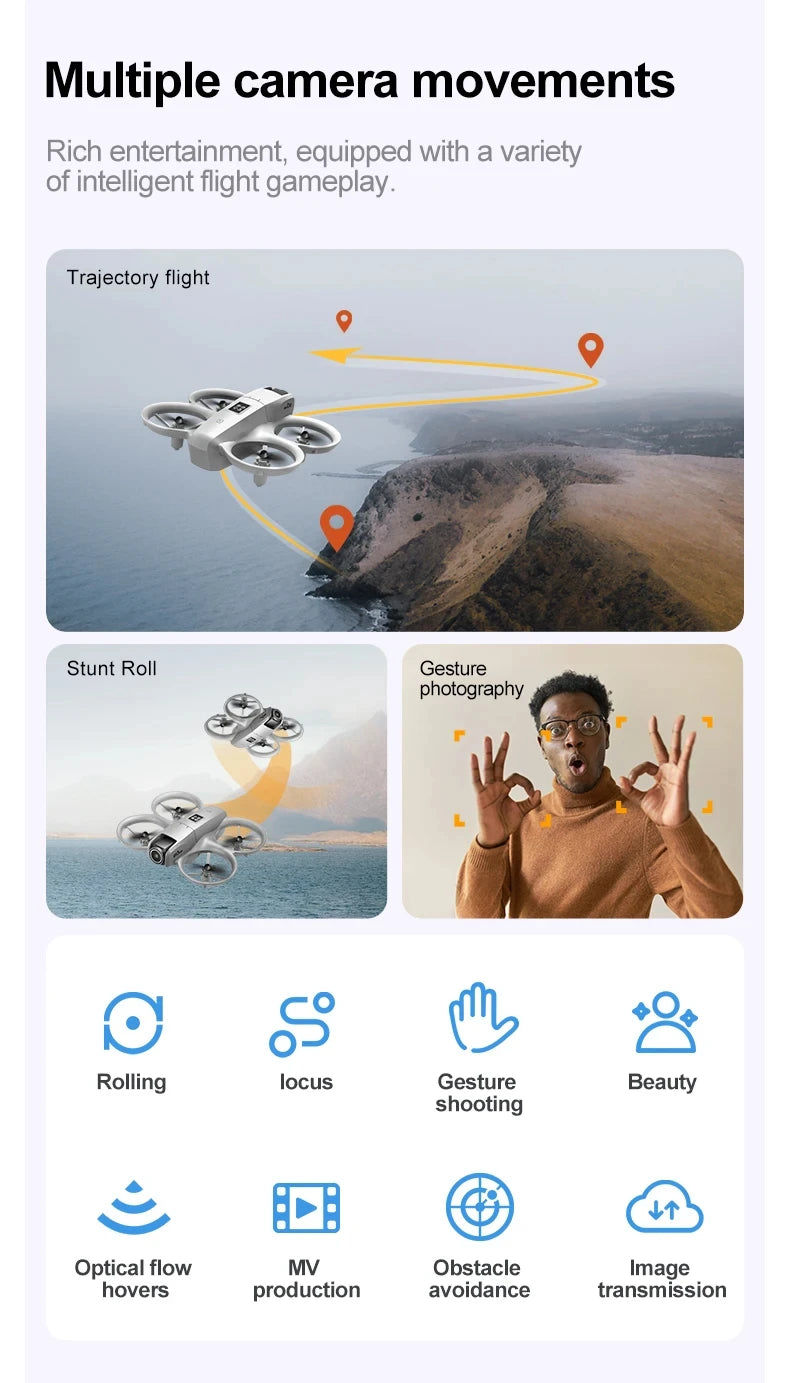 Drones GT3 GPS 8K Professional HD 180° Dual Cameras