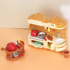 Two-story Dollhouse With Stair kitchen bathroom