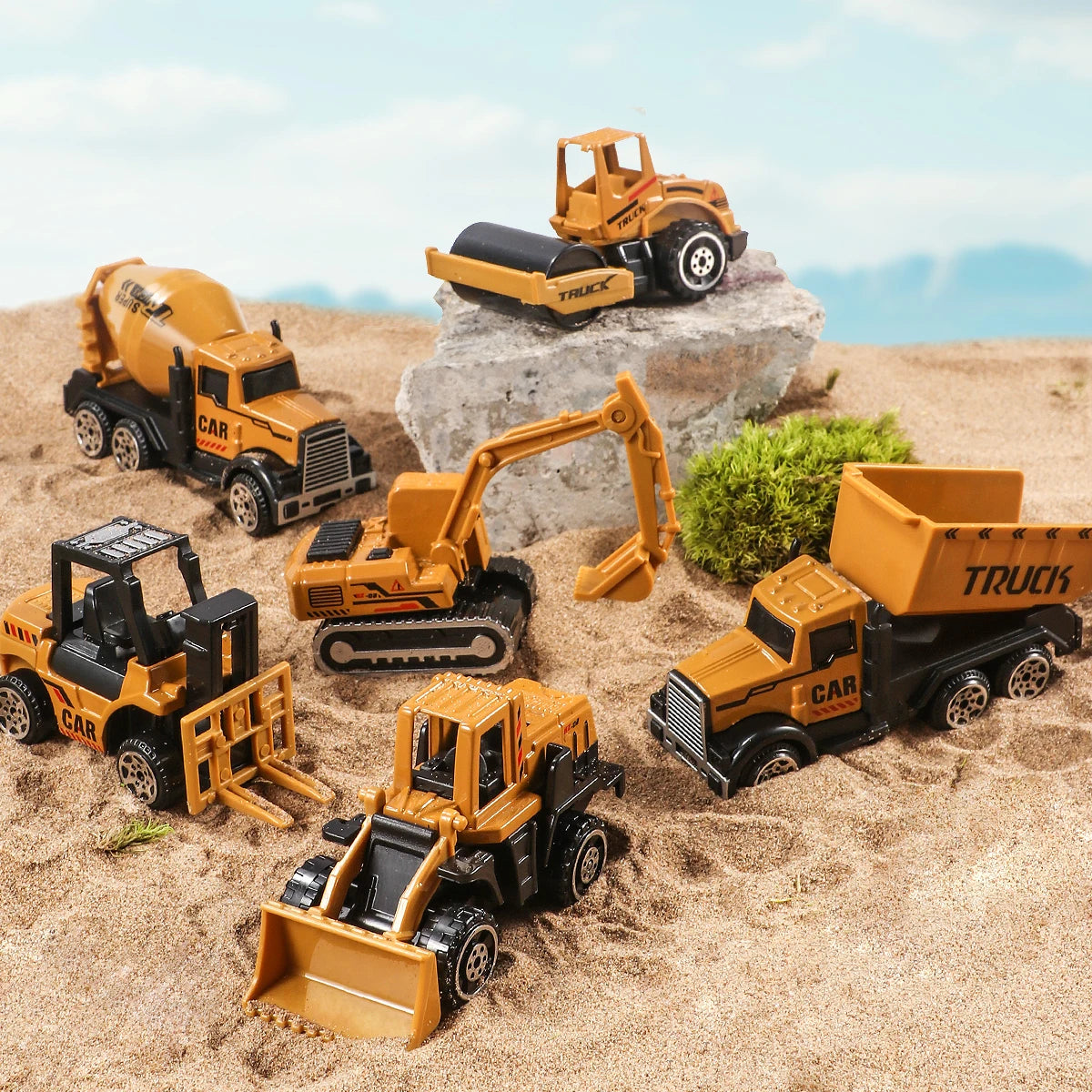 6pcs/set Toys for Boys Alloy Engineering Truck Toy