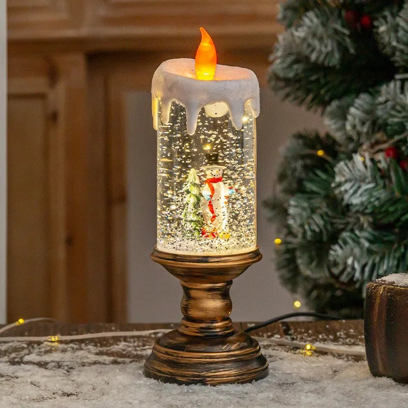 Christmas decorations: candles,