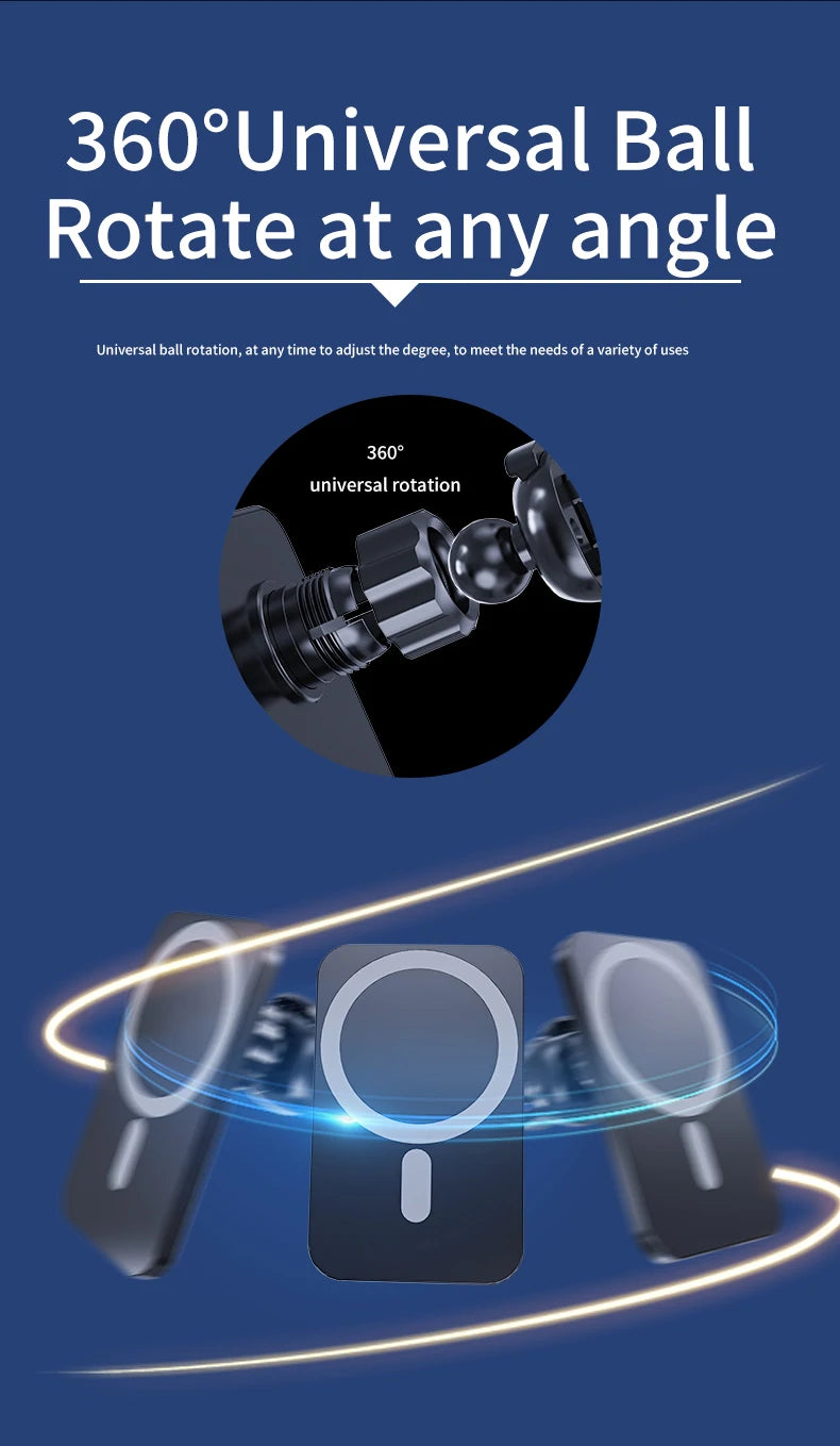 30W Magnetic Car Wireless Charger For iPhone