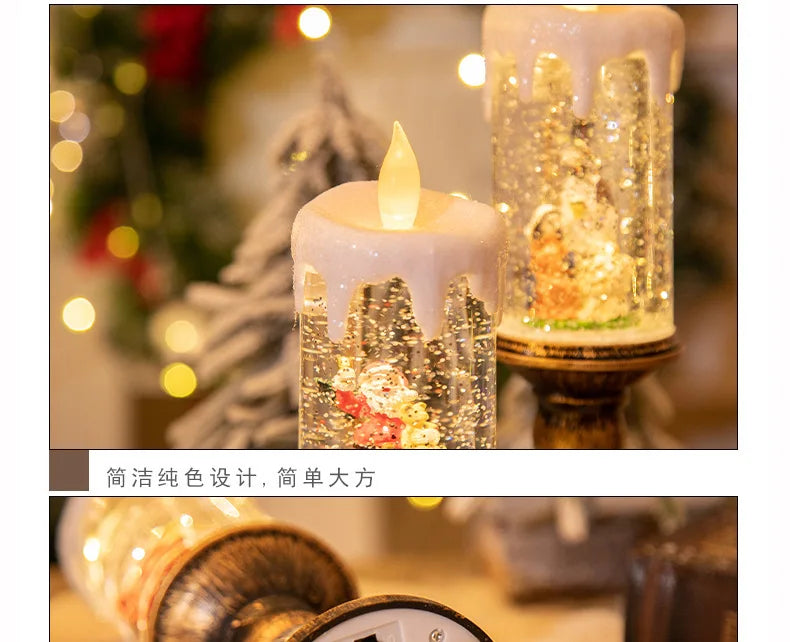 Christmas decorations: candles,
