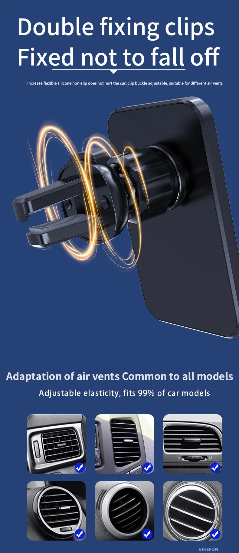 30W Magnetic Car Wireless Charger For iPhone