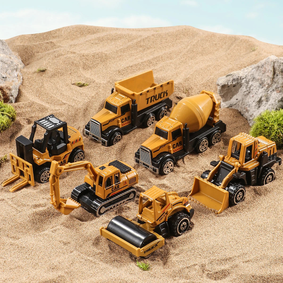 6pcs/set Toys for Boys Alloy Engineering Truck Toy