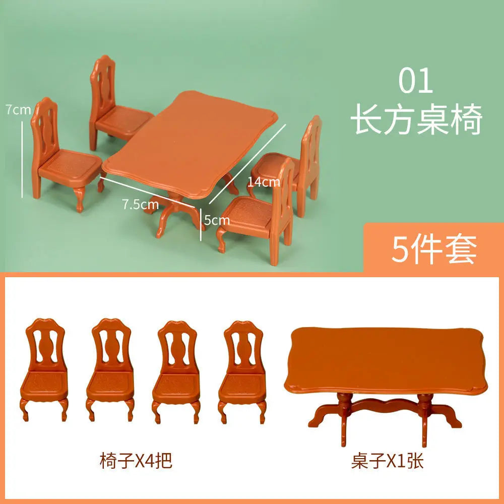 Two-story Dollhouse With Stair kitchen bathroom