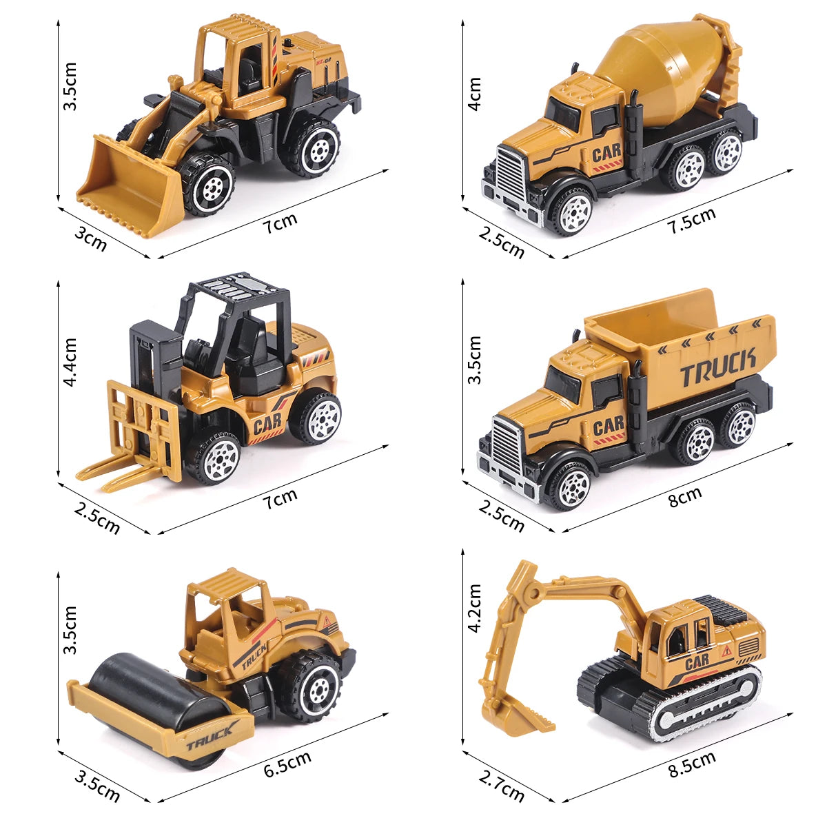 6pcs/set Toys for Boys Alloy Engineering Truck Toy