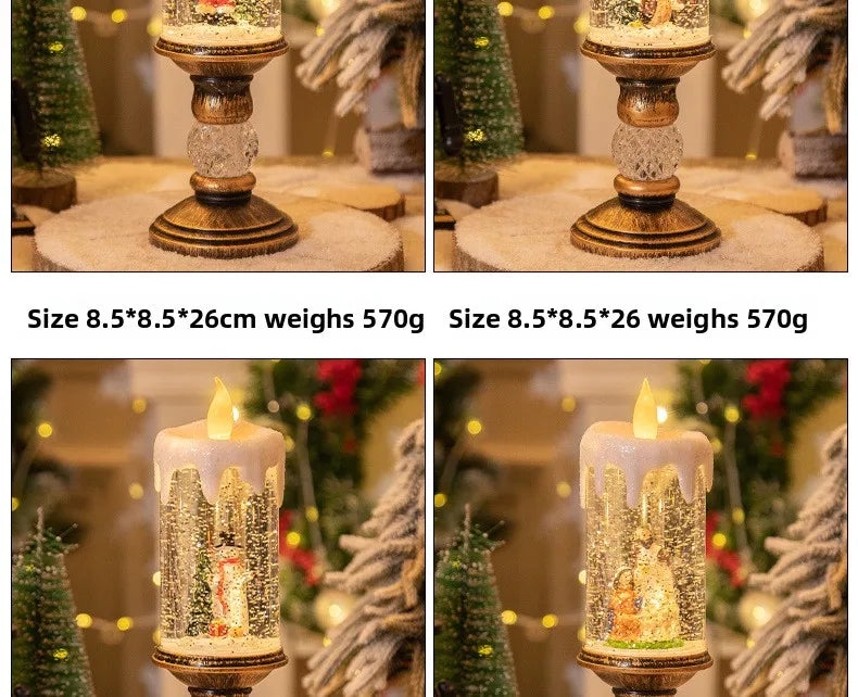 Christmas decorations: candles,