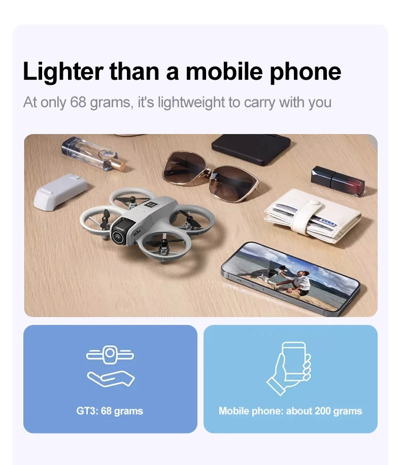 Drones GT3 GPS 8K Professional HD 180° Dual Cameras