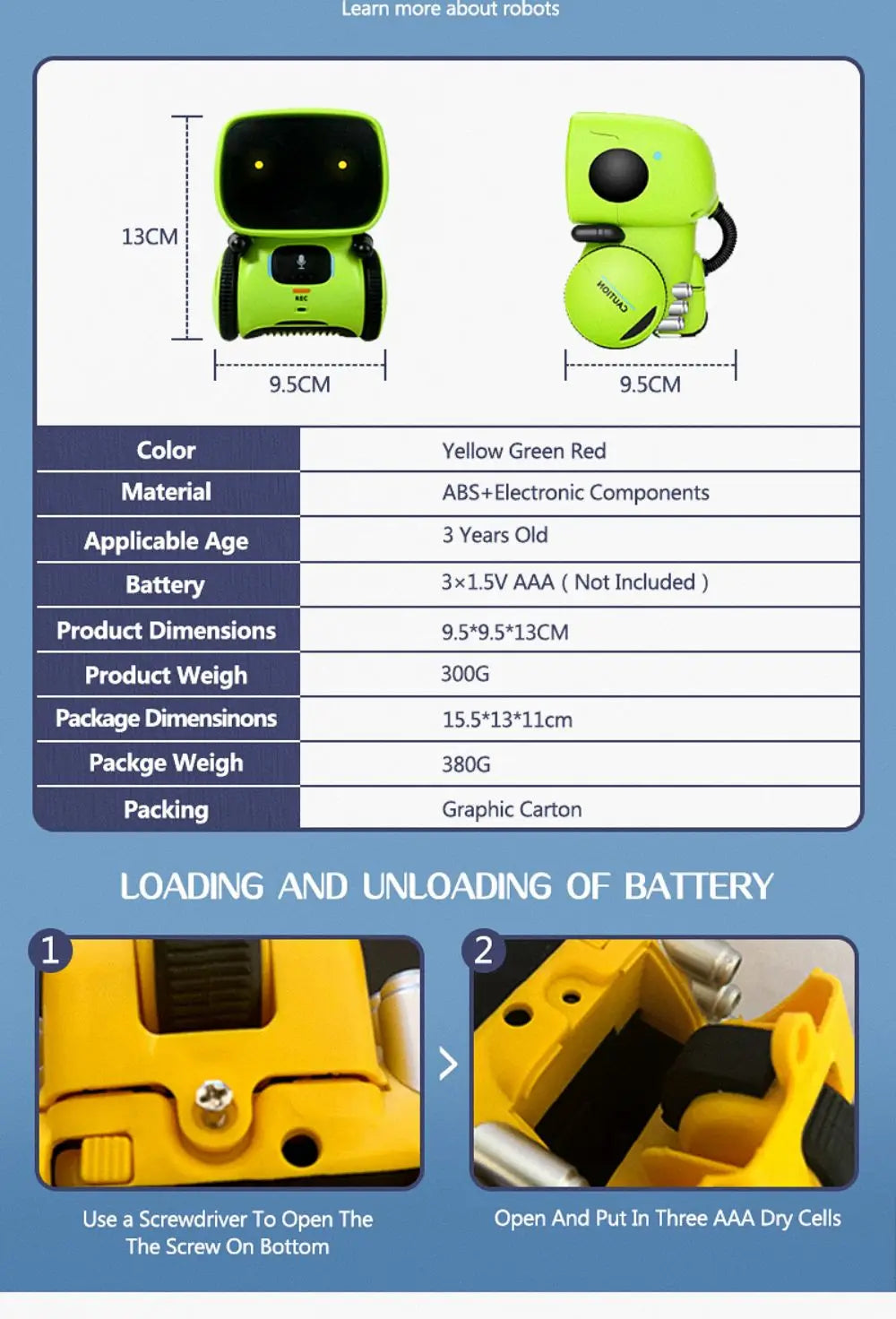 Toy Robot Intelligent Robots