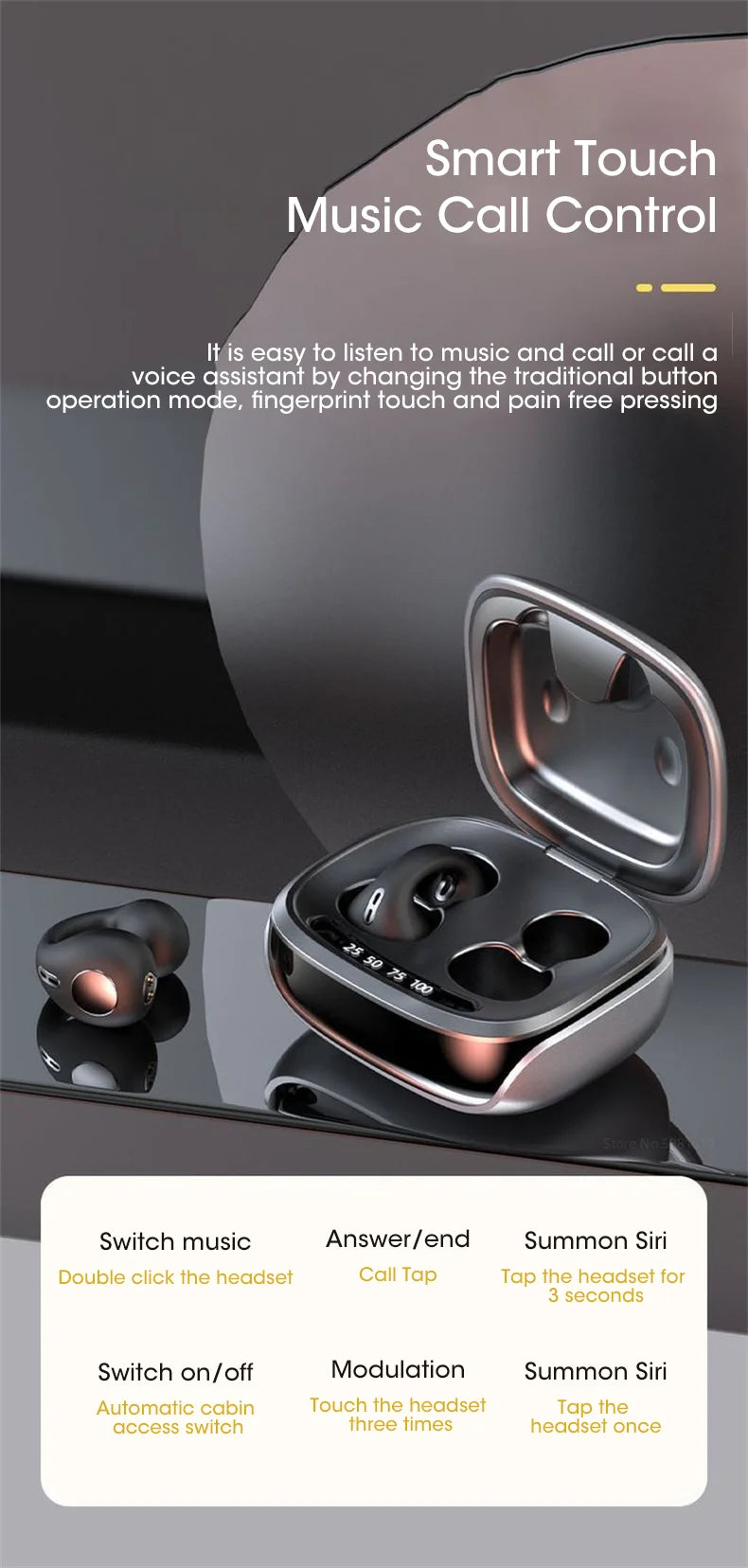 Sound Earcuffs Bluetooth 5.3 Earphones port Wireless