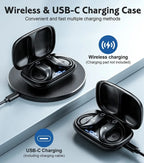 Bluetooth Earphones Wireless Earbuds with Wireless Charging Case