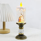 Christmas decorations: candles,